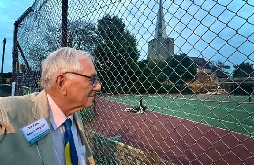 Sir Peter at Tarring Tennis Courts 