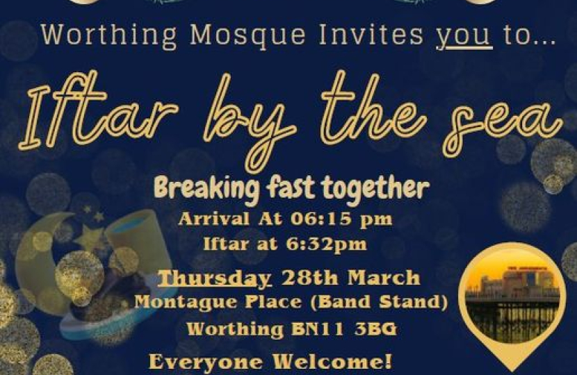 Worthing Mosque invites you to Iftar by the Sea
