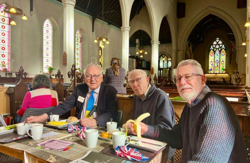 Sir Peter joining residents for Lent Lunch at Christ Church