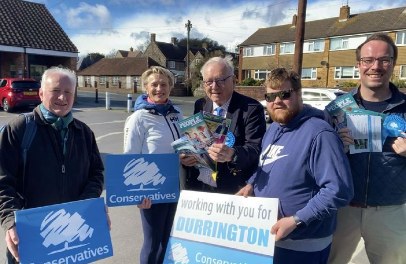 Sir Peter campaigning in Durrington
