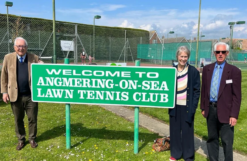 Sir Peter Bottomley at Angmering-On-Sea Lawn Tennis Club
