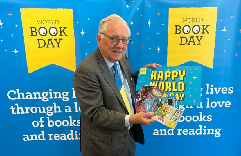 Sir Peter marking World Book Day