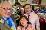 Sir Peter Bottomley with members of local Chinese resturant