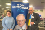 Sir Peter Bottomley with a constituent at a surgery