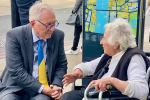 Sir Peter Bottomley meeting with a Holocaust survivor